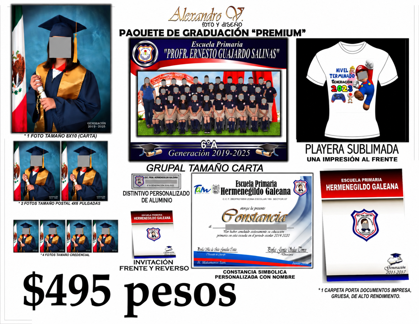 Ejemplo ilustrativo de paquete de graduación